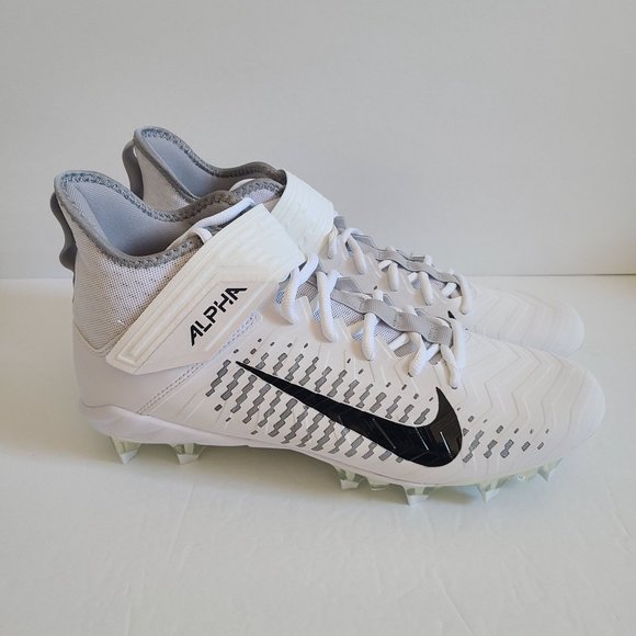 NEW Nike Alpha Menace Pro 2 Mid Football Cleats AQ3209-100 Size 11 White main image 4